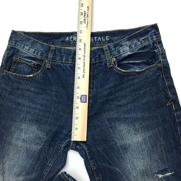 Aeropostale Men's size 32 x 32 Jeans Skinny Distressed Straight Leg - Picture 4 of 10
